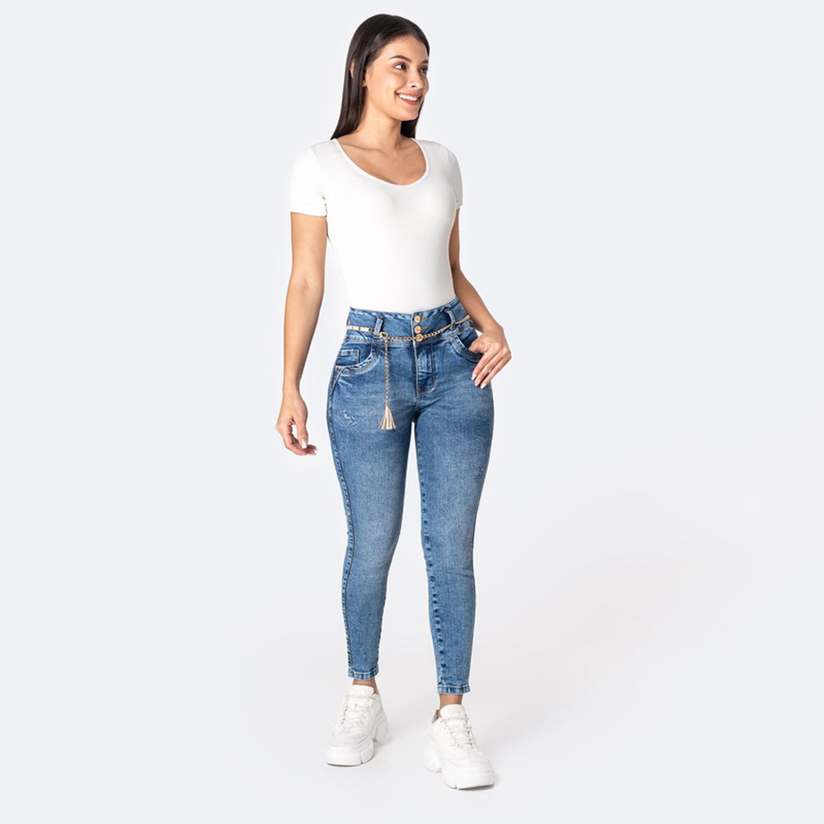 PIONIER - Jean Pitillo Denim Stretch Mujer Imah Pionier