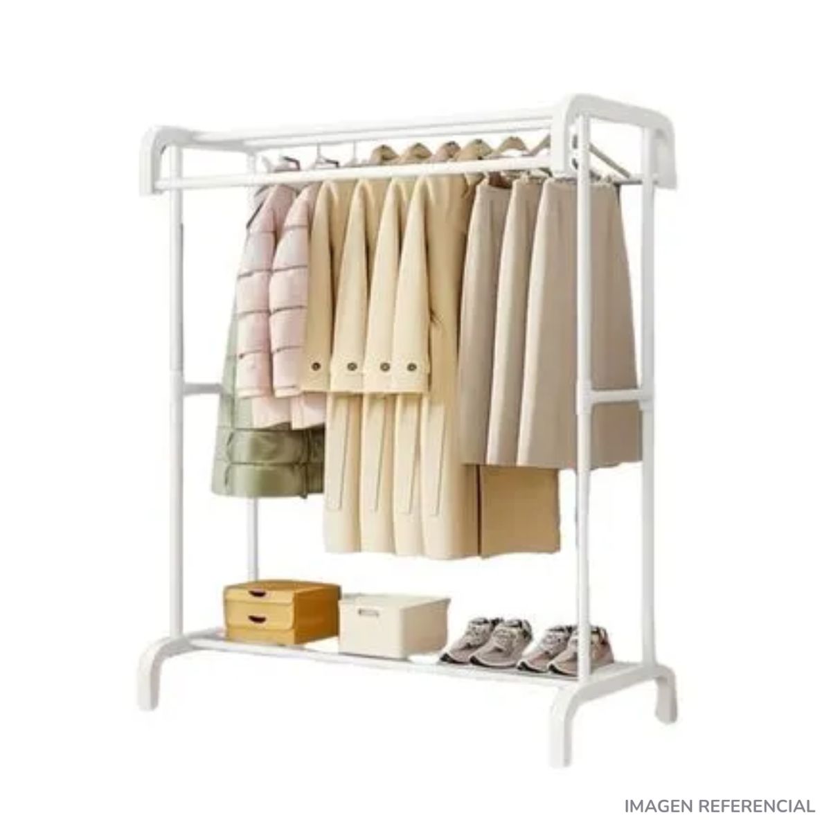 INSPIRA MARKET - Estante Organizador Ropa Perchero Blanco