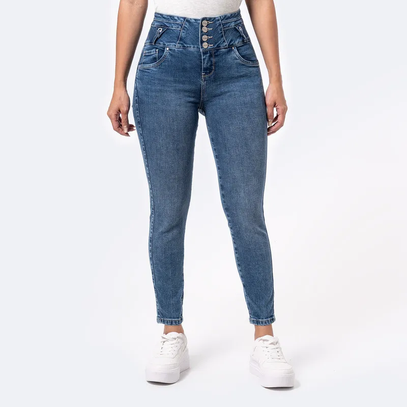 PIONIER - Jean Pitillo Denim Stretch Mujer Mereddit Pionier