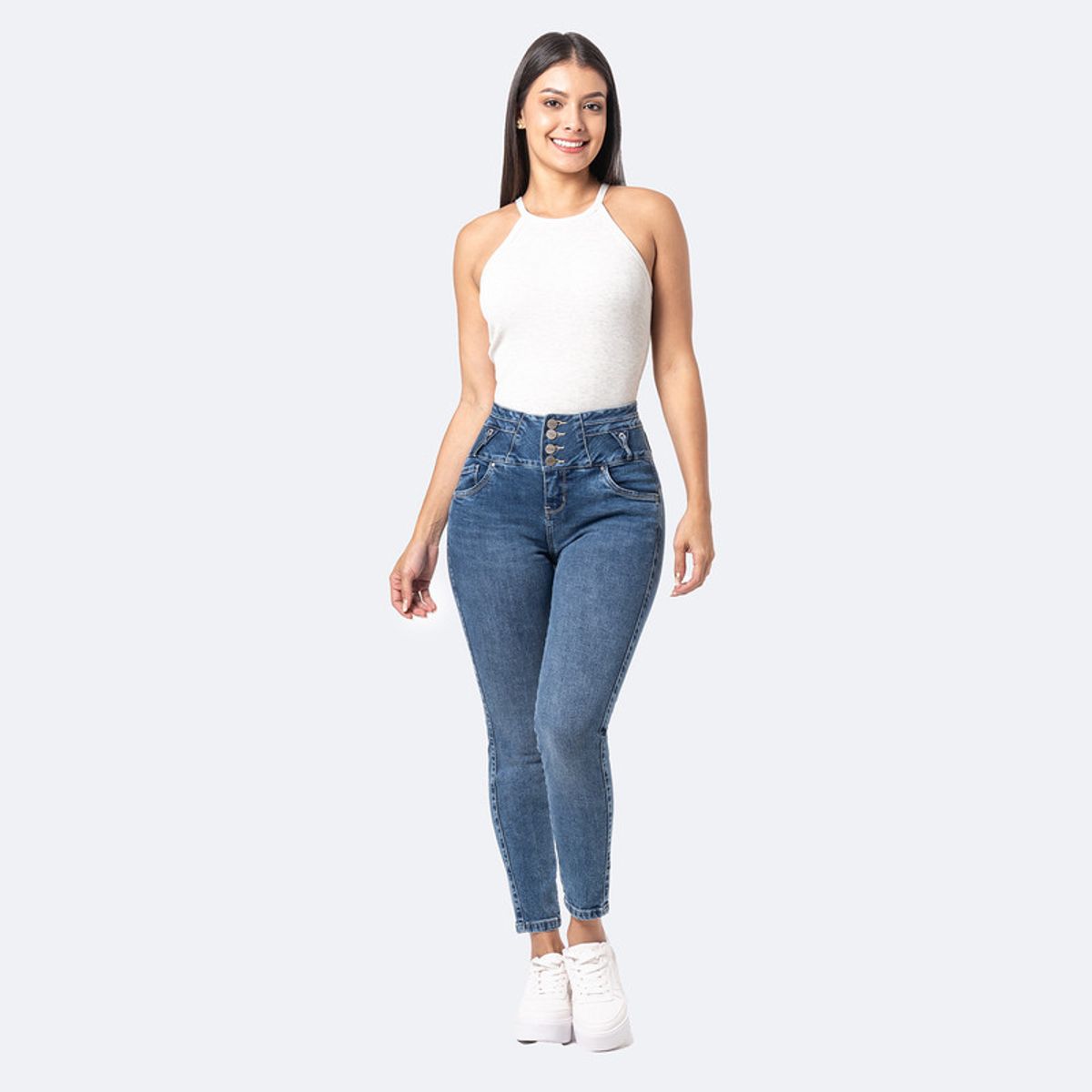 PIONIER - Jean Pitillo Denim Stretch Mujer Mereddit Pionier