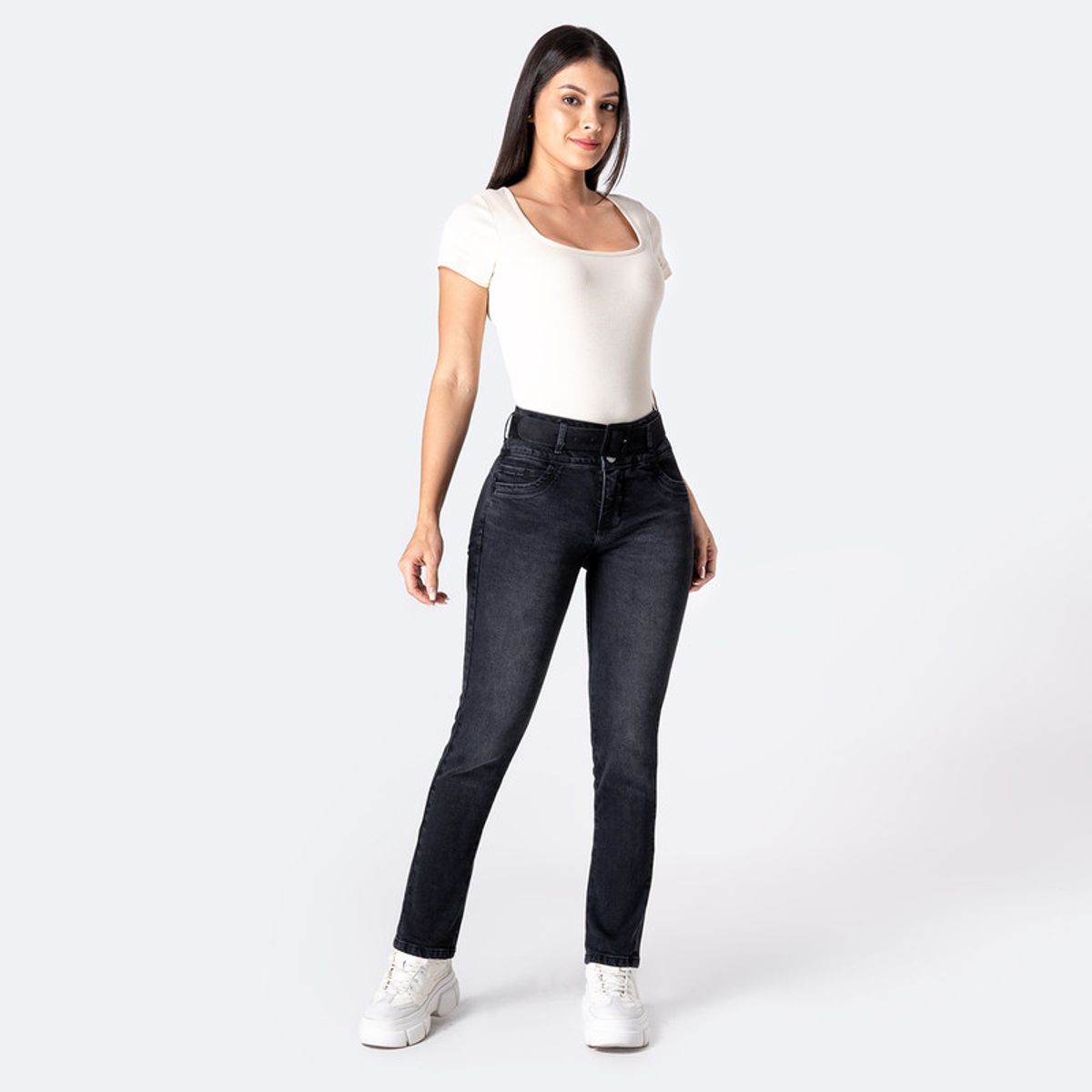 PIONIER - Jean Semi Pitillo Denim Stretch Mujer Nanccy Pionier