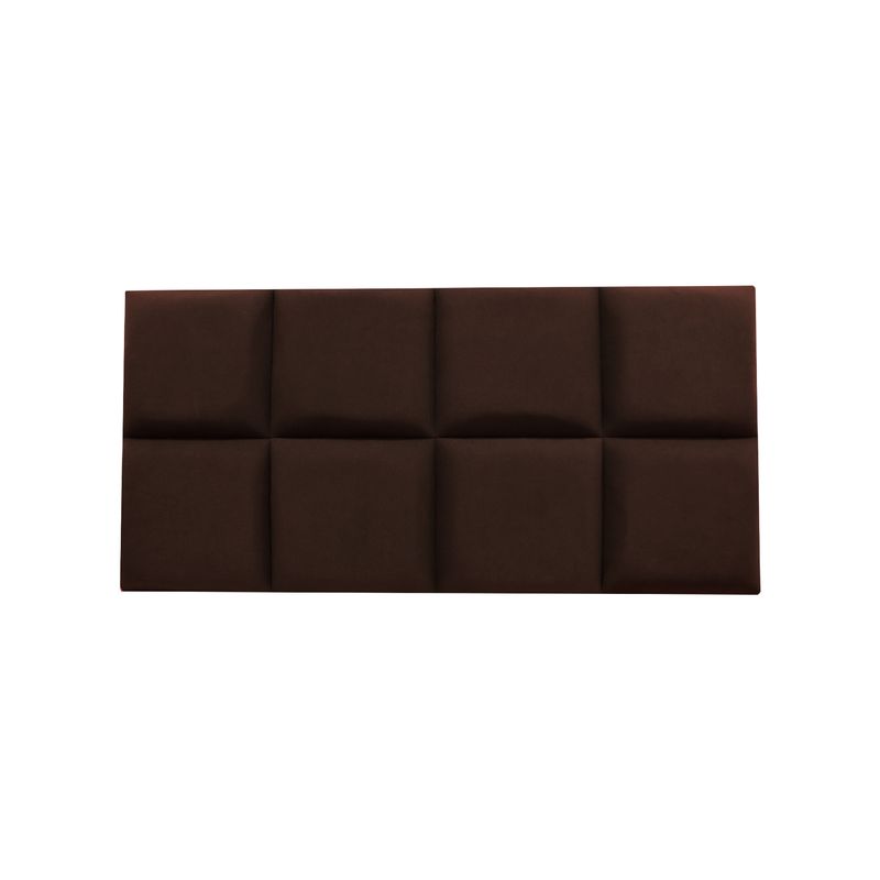 MUEBLES MACRUMO - Cama tapizada Serena + almohada - 2 Plz - Color Marrón