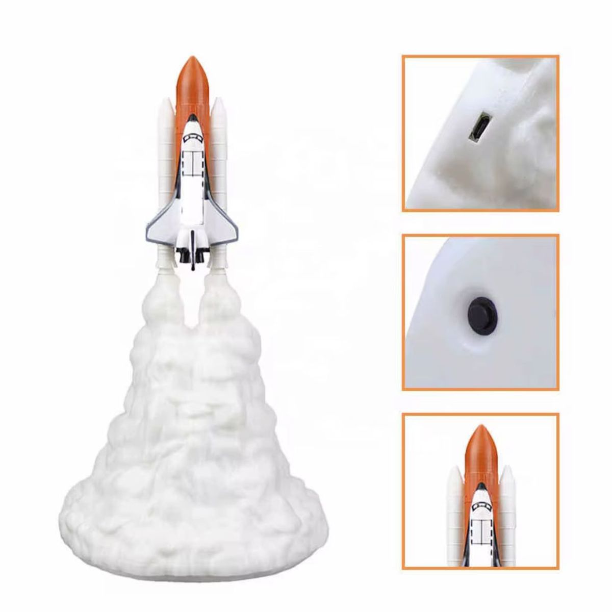 GENERICO - Lampara de cohete 3D Led