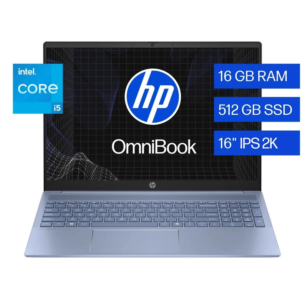 HP - Laptop HP OmniBook 16-ba1051la Intel Core i5 16GB RAM 512GB