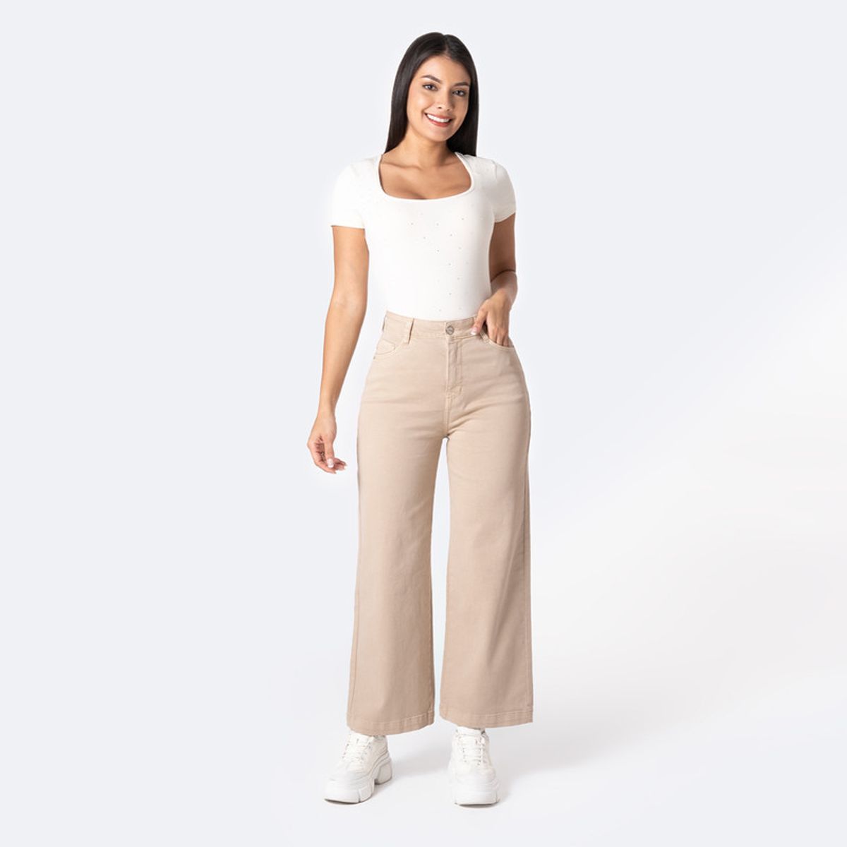 PIONIER - Jean Drill Stretch Mujer Lari Bull Denim Pionier