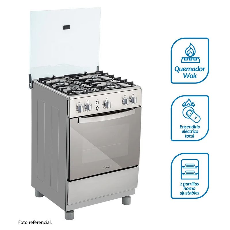 COLDEX - Cocina Coldex CX641 PLUS a Gas de Pie 24" 4 Quemadores Inox