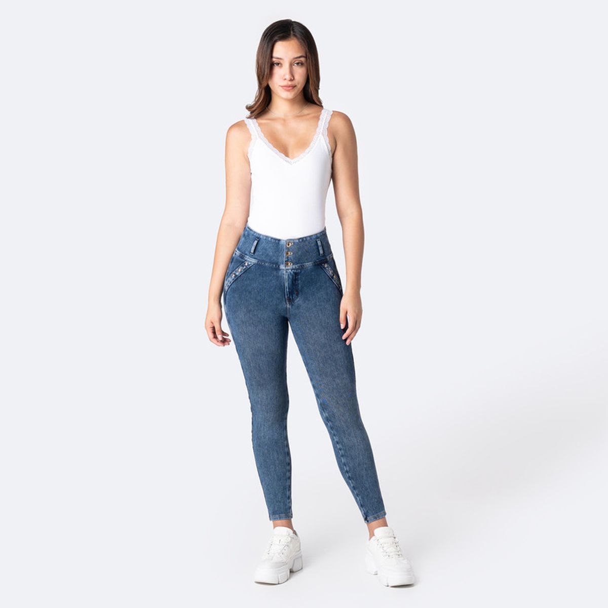 PIONIER - Pantalón Pitillo Indifio Mujer Magieh Pionier