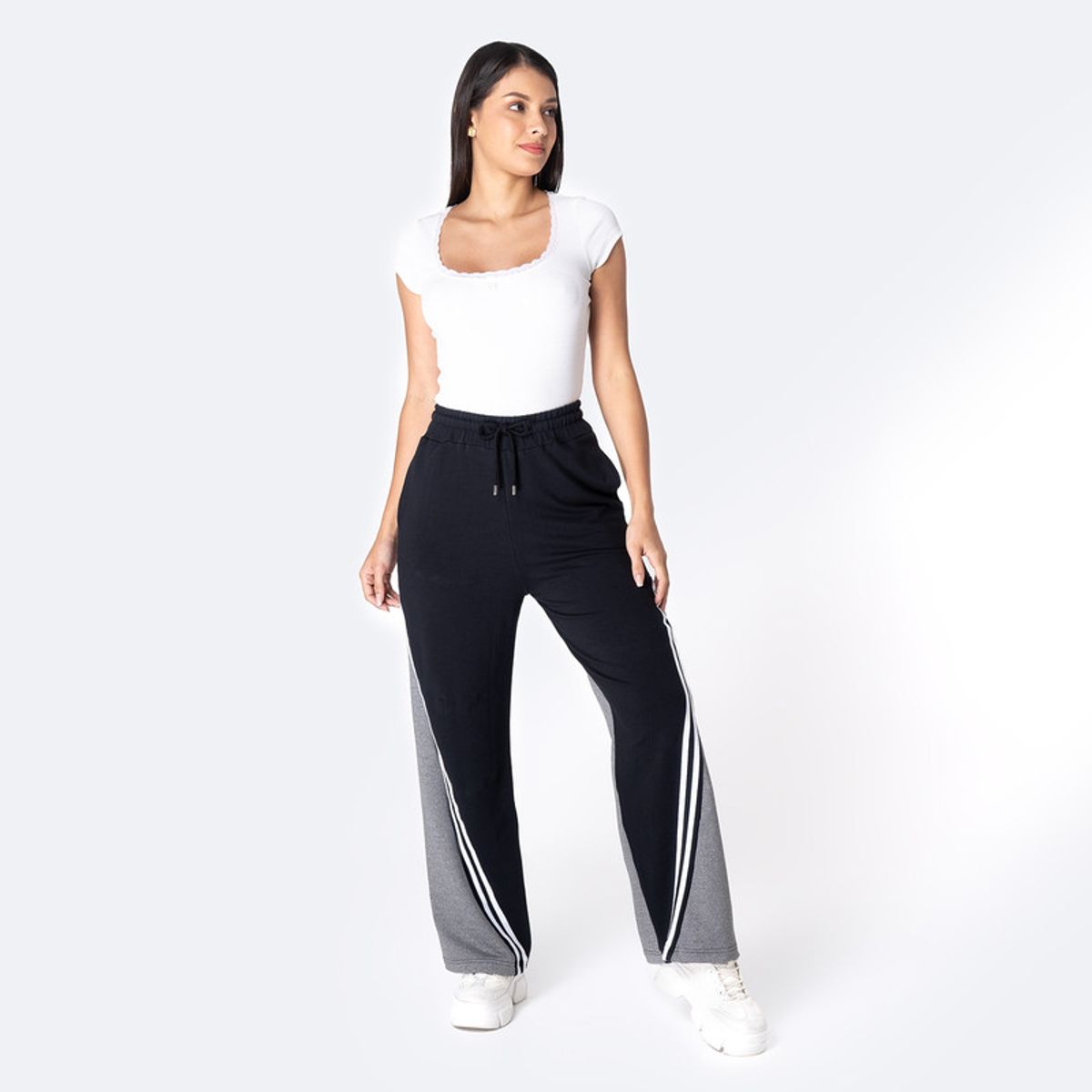 PIONIER - Pantalón Palazo French Terry Mujer Aritza-S Pionier