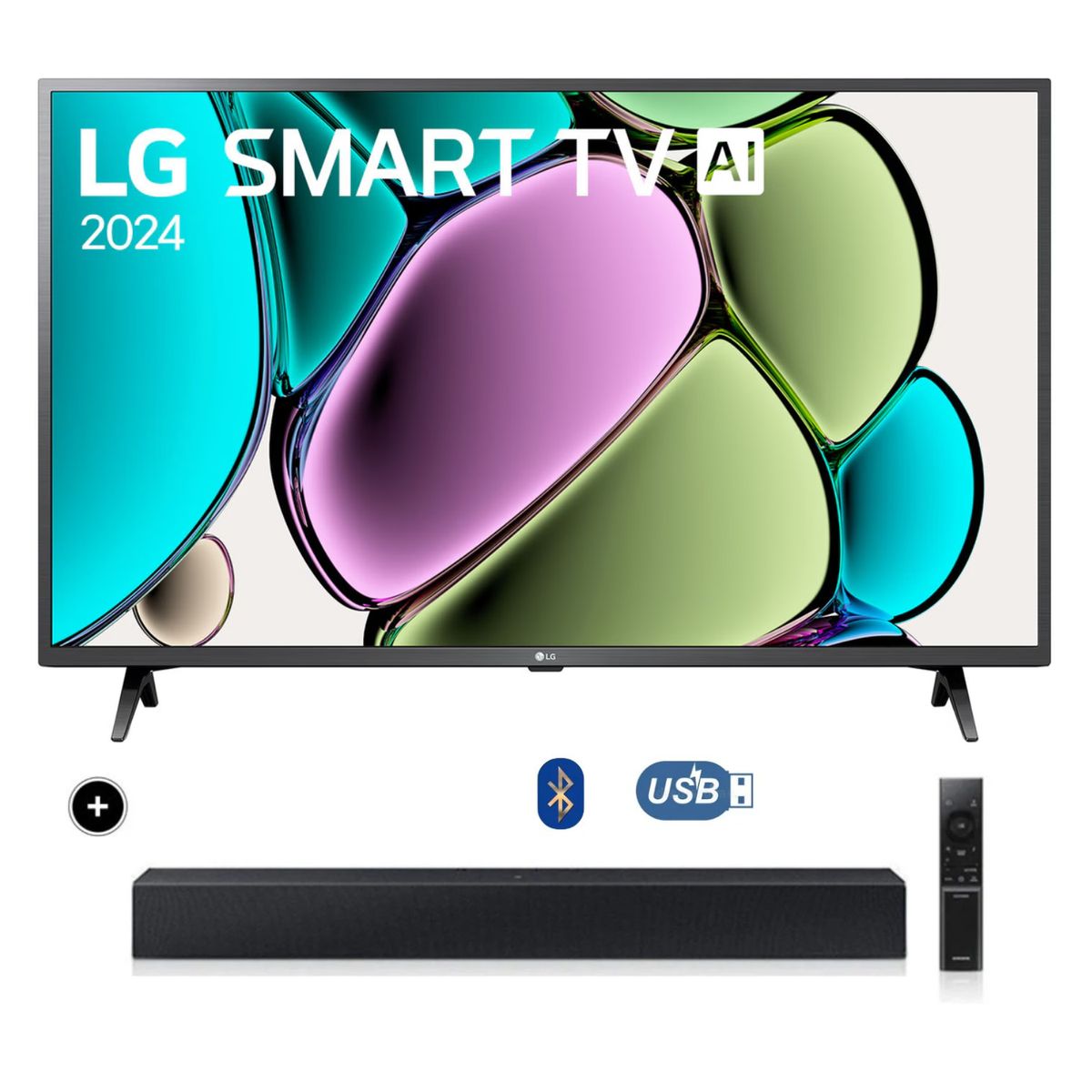 LG - Televisor LG 43 Full HD LED Smart TV WebOS 43LR6000 + BARRA DE SONIDO