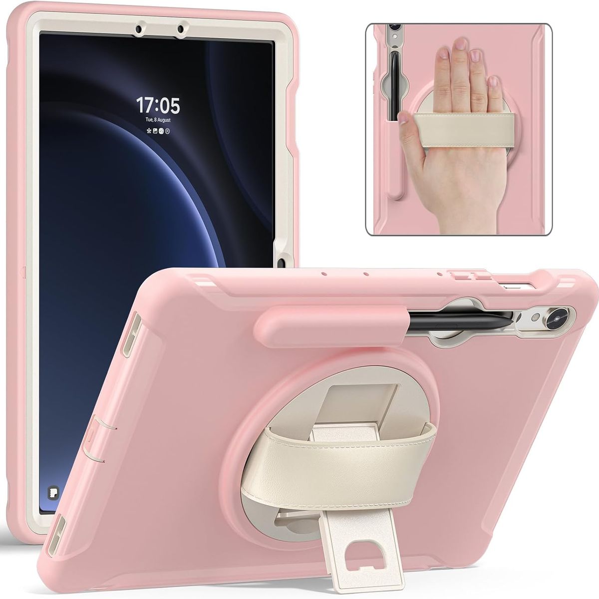 GENERICO - Funda Protector Antigolpe Armor 360° Para Samsung S9  S9 FE - ROSADO