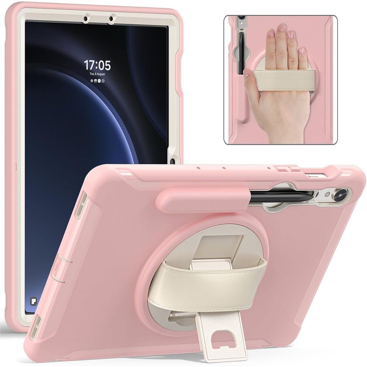 GENERICO - Funda Protector Antigolpe Armor 360° Para Samsung S9  S9 FE - ROSADO