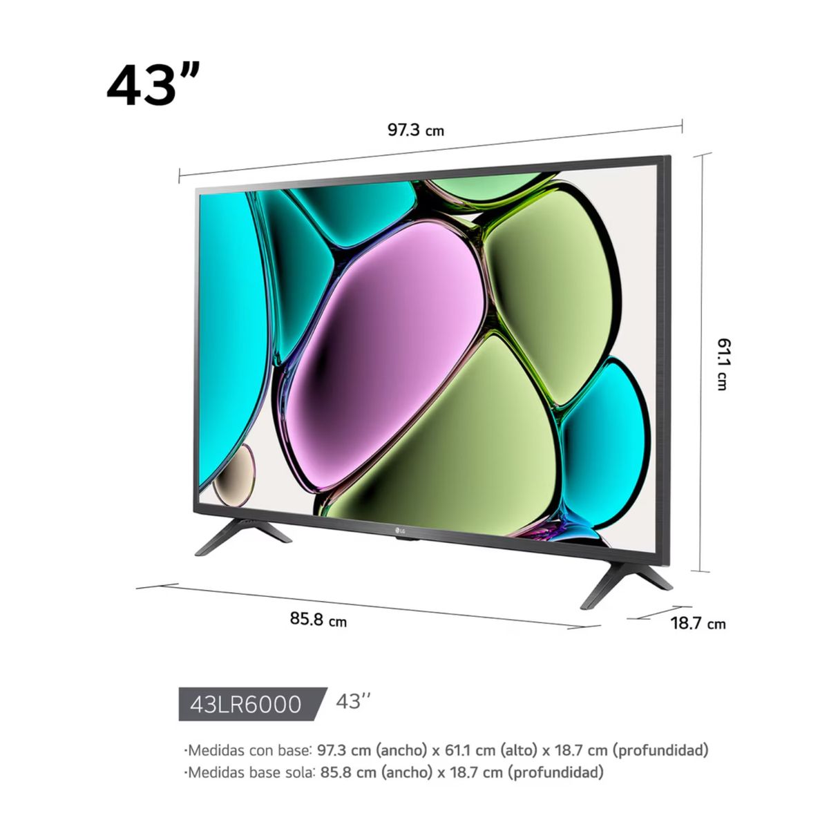 LG - Televisor LG 43 Full HD LED Smart TV WebOS 43LR6000 + control magic