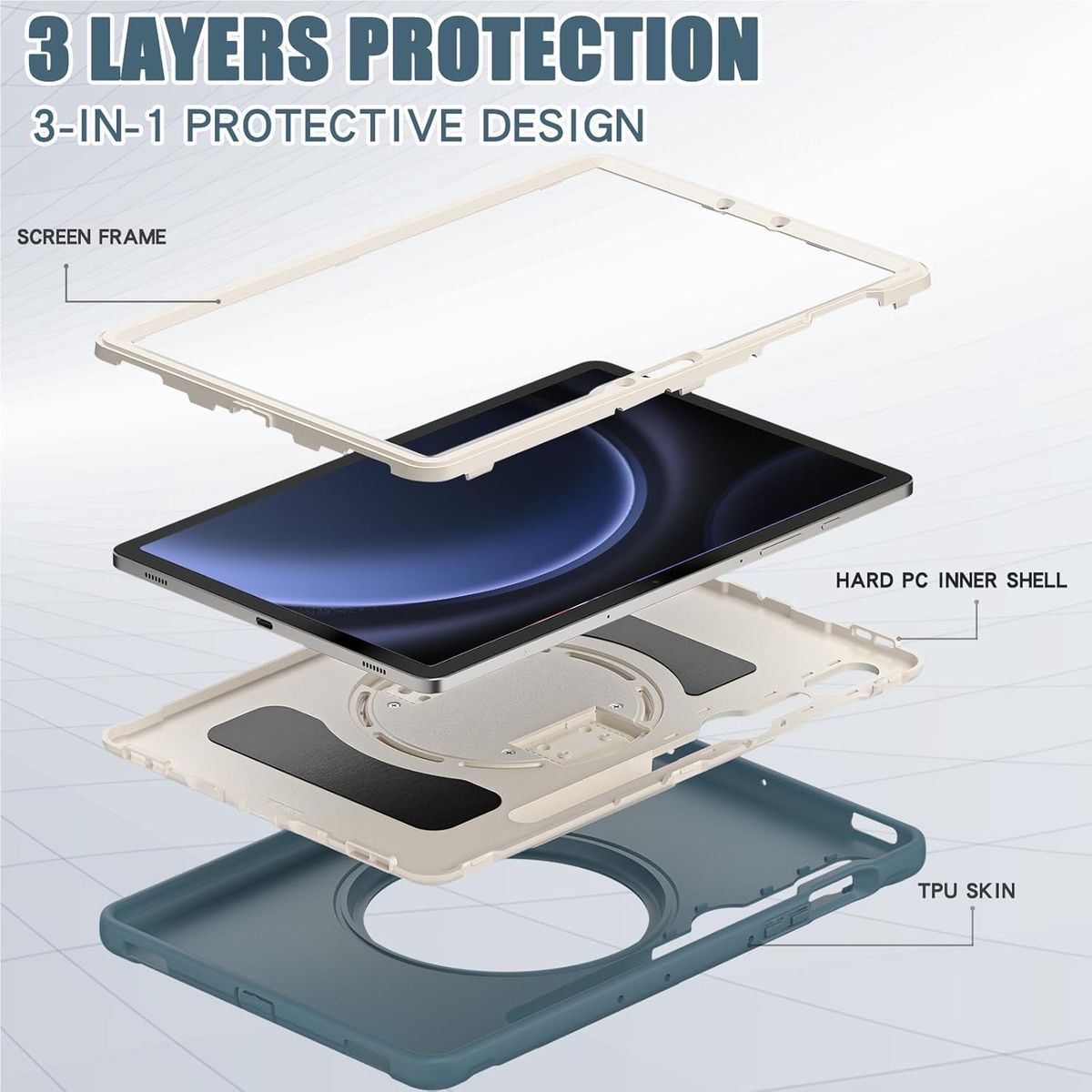 GENERICO - Funda Protector Antigolpe Armor 360° Para Samsung S9  S9 FE - AZUL