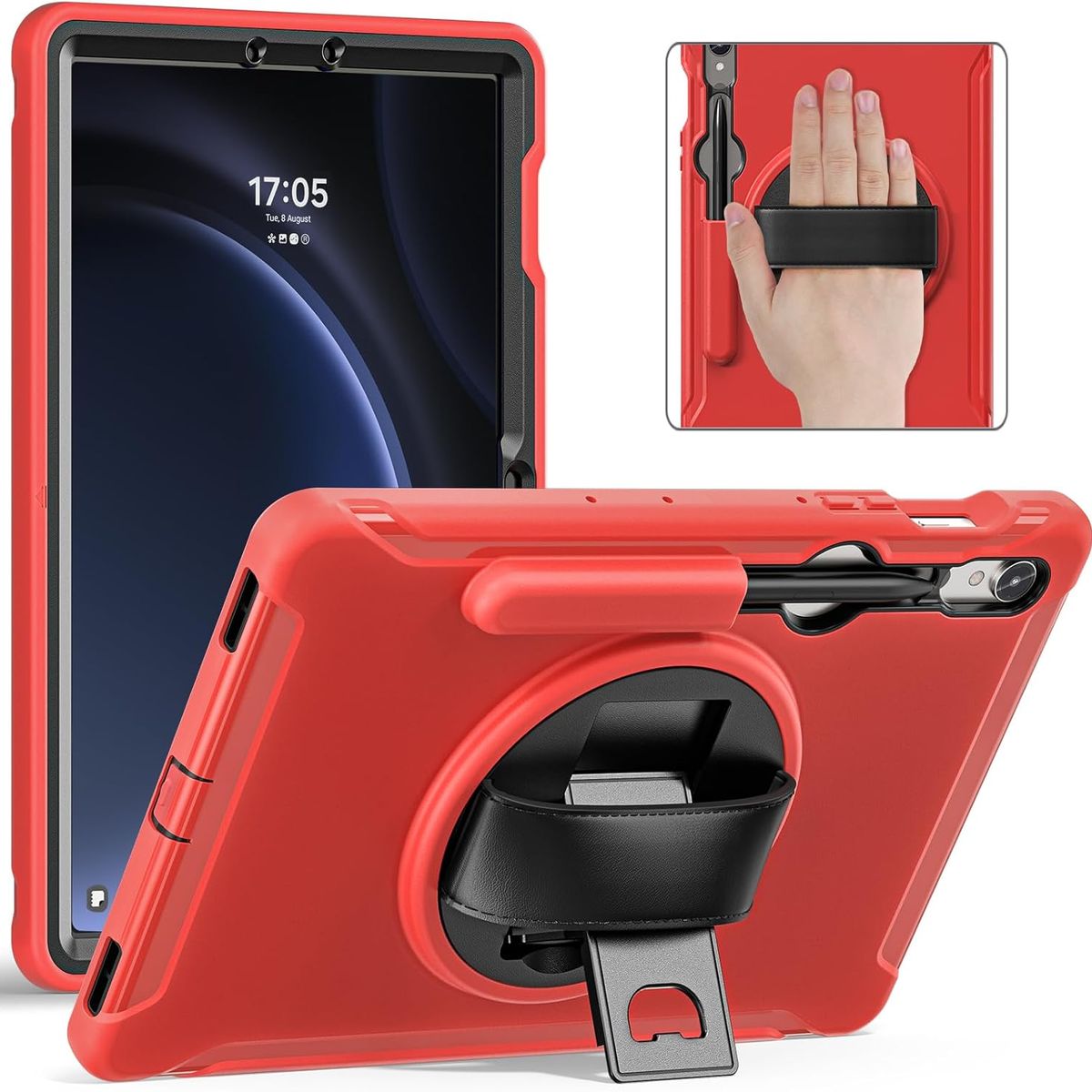GENERICO - Funda Protector Antigolpe Armor 360° Para Samsung S9  S9 FE - ROJO