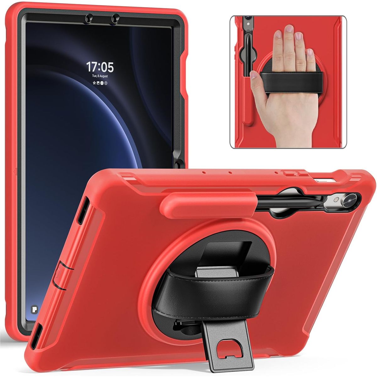 GENERICO - Funda Protector Antigolpe Armor 360° Para Samsung S9  S9 FE - ROJO