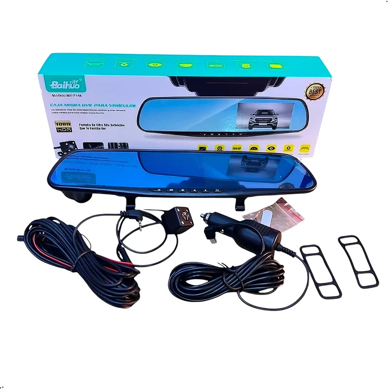 GENERICO - Retrovisor Universal Espejo Con Cámara Frontal Y Retroceso