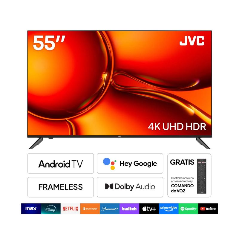 GENERICO - Televisor JVC 55 4K UHD Android Frameless Smart TV LT-55KB607