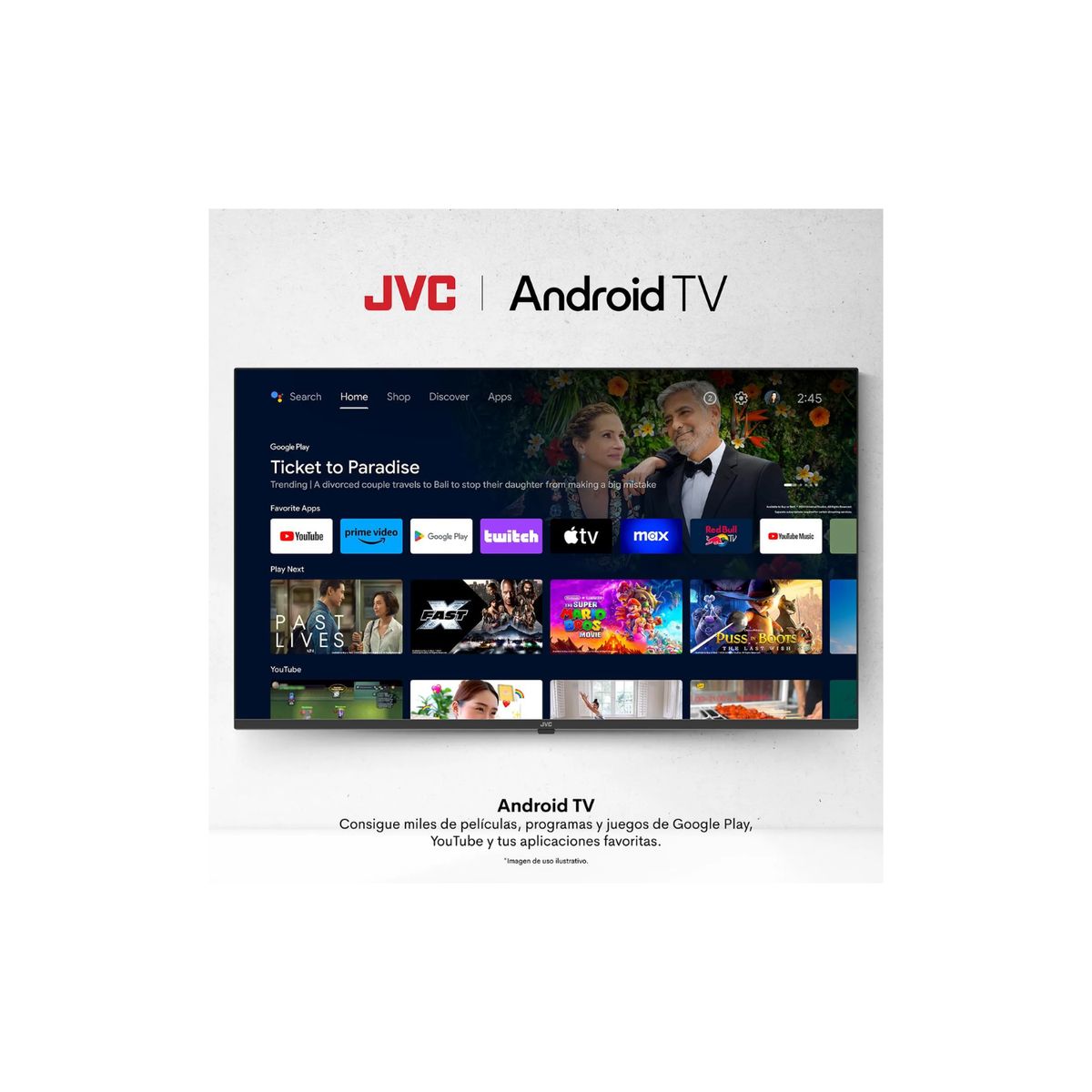GENERICO - Televisor JVC 55 4K UHD Android Frameless Smart TV LT-55KB607