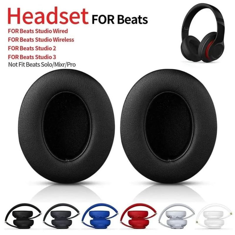 GENERICO - Almohadillas para audífonos Beats Studio 2.0 y 3.0 negro