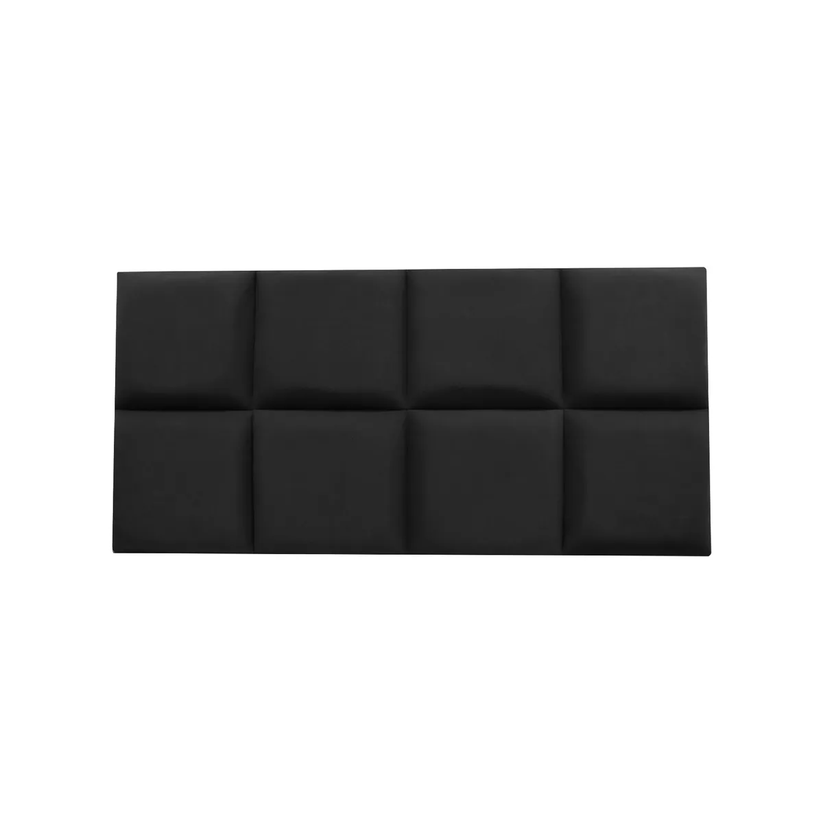 MUEBLES MACRUMO - Cama tapizada Serena + almohada - 1.5 Plz - Color Negro