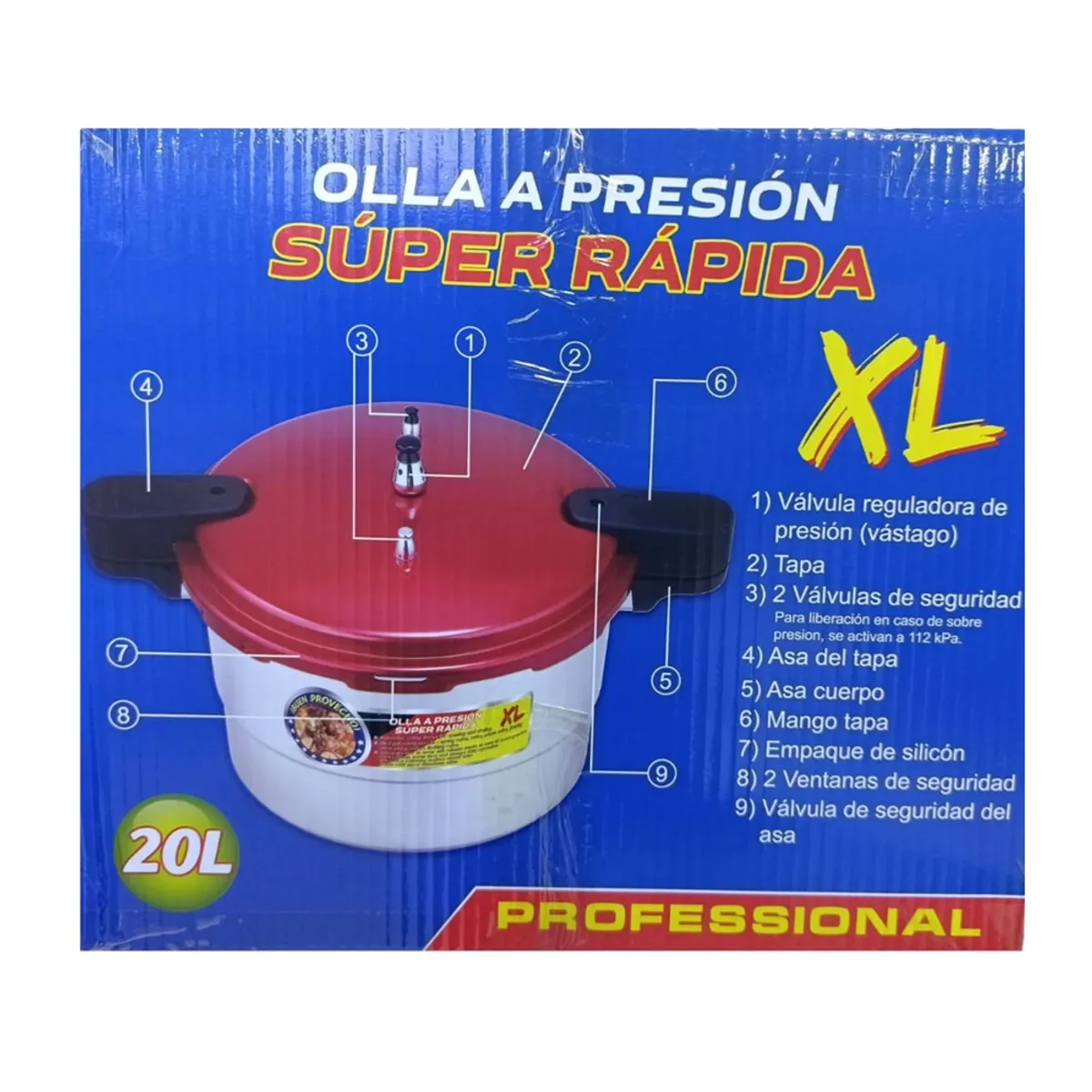GENERICO - OLLA A PRESIÓN BRIKENIA 20L BR-20L