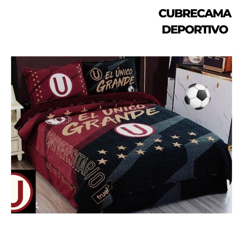 TRUELOVE - CUBRECAMA DEPORTIVO CON CARNERO UNIVERSITARIO