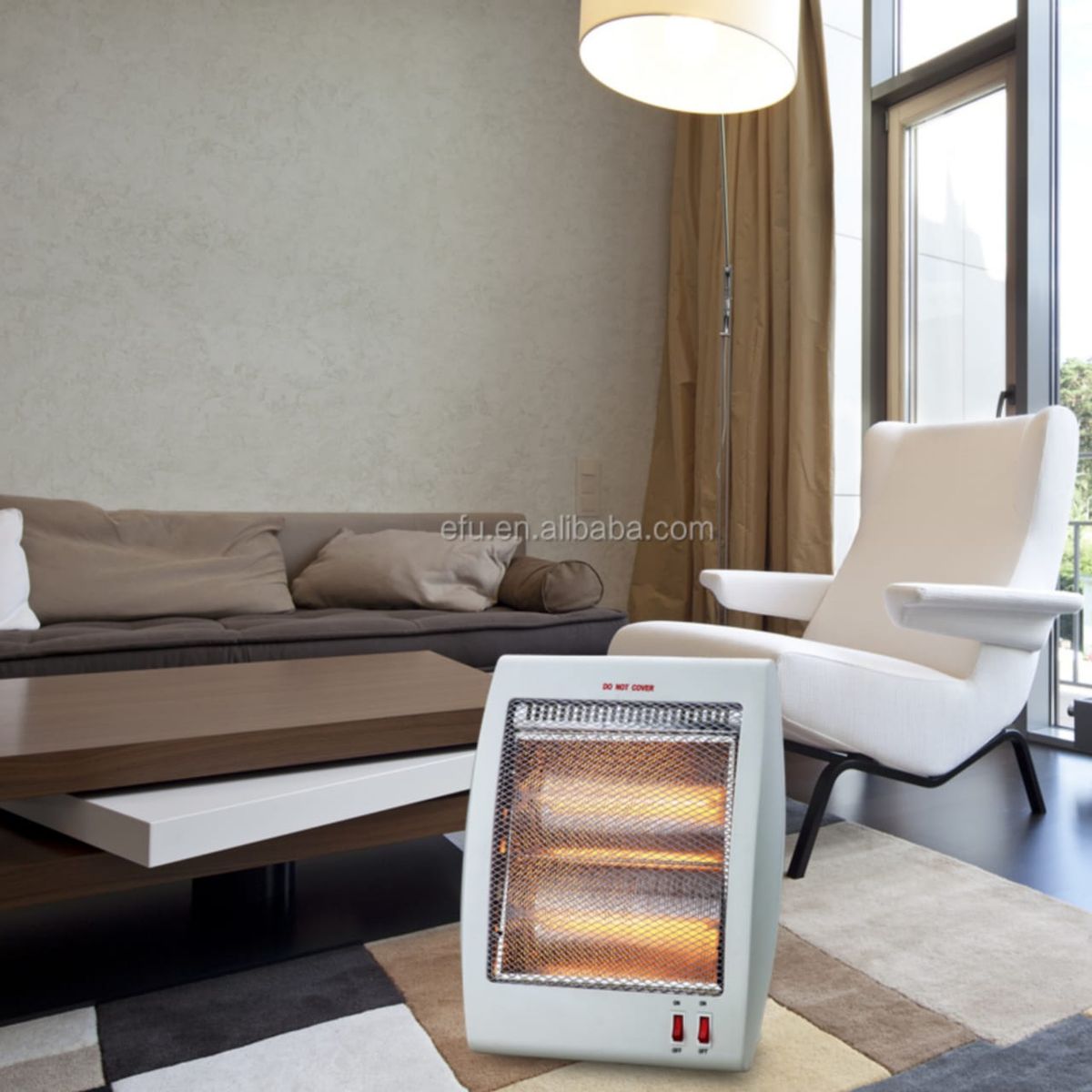 GENERICO - Calefactor ELECTRICA Estufa 800W Con 2 Focos QH-90A