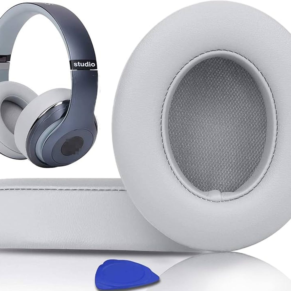 GENERICO - Almohadillas para audífonos Beats Studio 2.0 y 3.0 gris claro