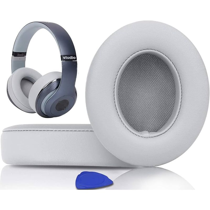 GENERICO - Almohadillas para audífonos Beats Studio 2.0 y 3.0 gris claro