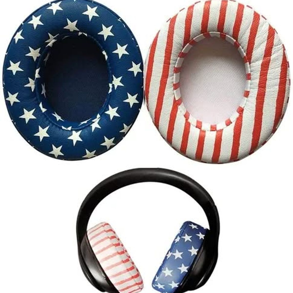 GENERICO - Almohadillas para audífonos Beats Studio 2.0 y 3.0 bandera usa
