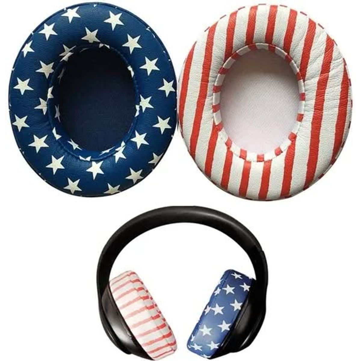 GENERICO - Almohadillas para audífonos Beats Studio 2.0 y 3.0 bandera usa