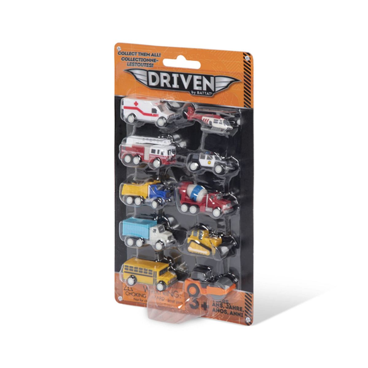 DRIVEN - Camiones mini de bolsillo pack de 10 unidades