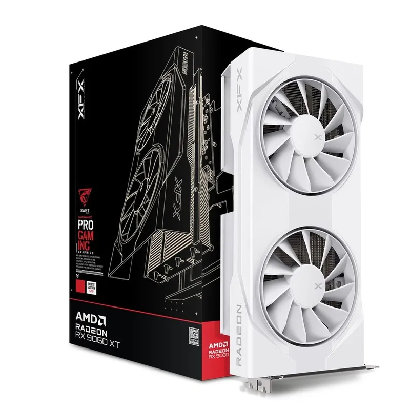 XFX - TARJETA DE VIDEO XFX SWIFT AMD RADEON RX 9060 XT OC WHITE 8GB GDDR6