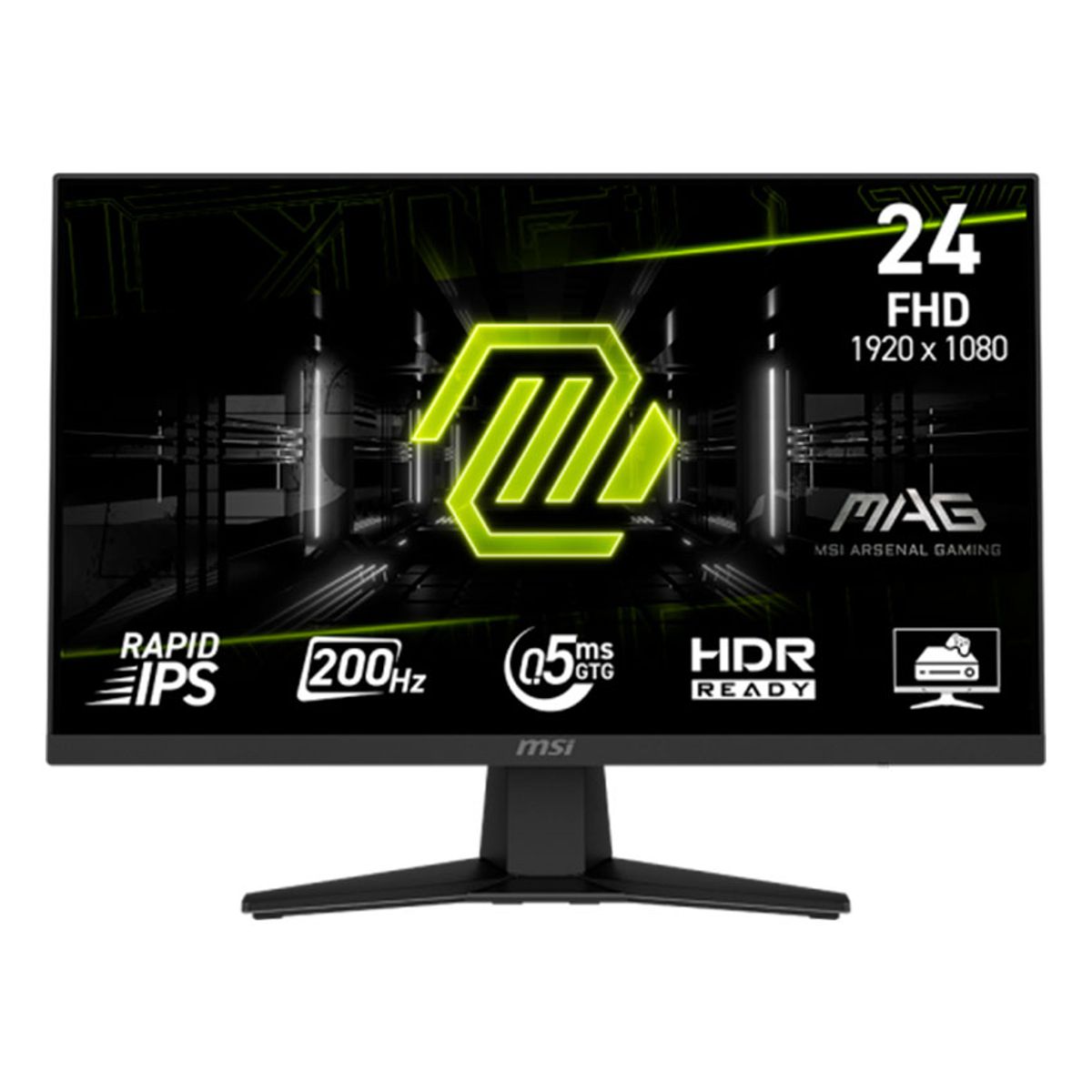 MSI - Monitor MSI MAG 244F 24 FHD Rapid IPS 200 Hz 05 ms FreeSync HDR