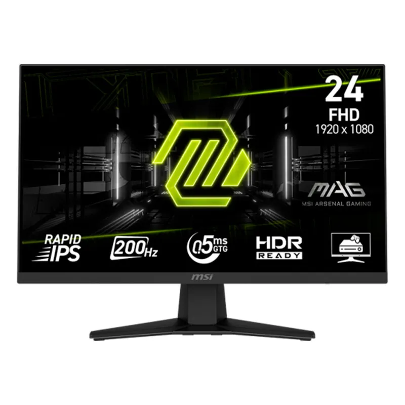 MSI - Monitor MSI MAG 244F 24 FHD Rapid IPS 200 Hz 05 ms FreeSync HDR