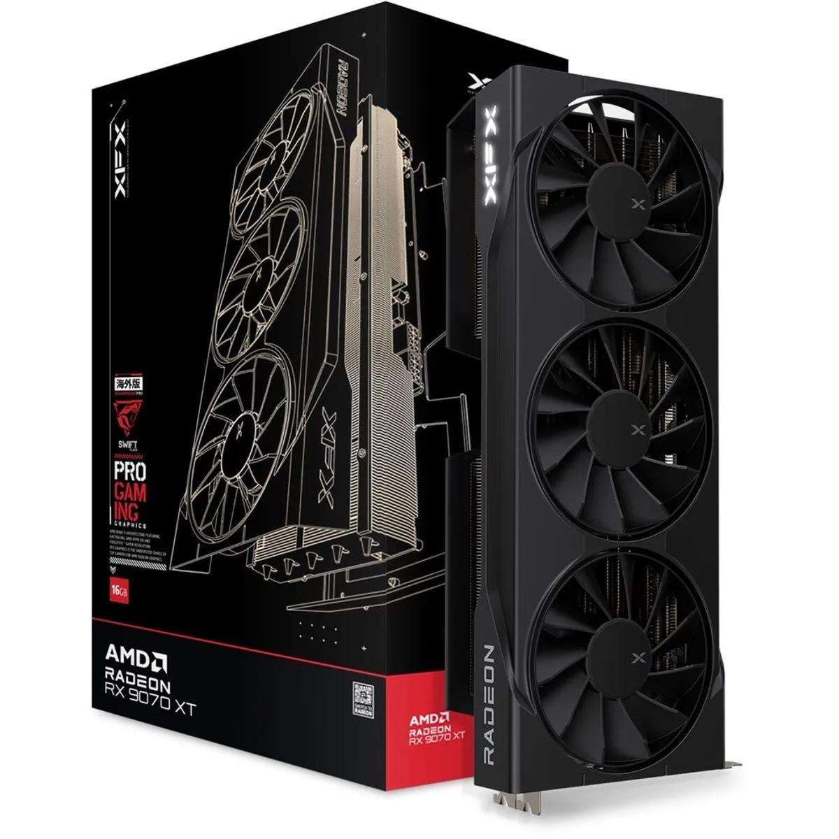 XFX - TARJETA DE VIDEO XFX SWIFT RADEON RX 9070 XT 16GB GDDR6