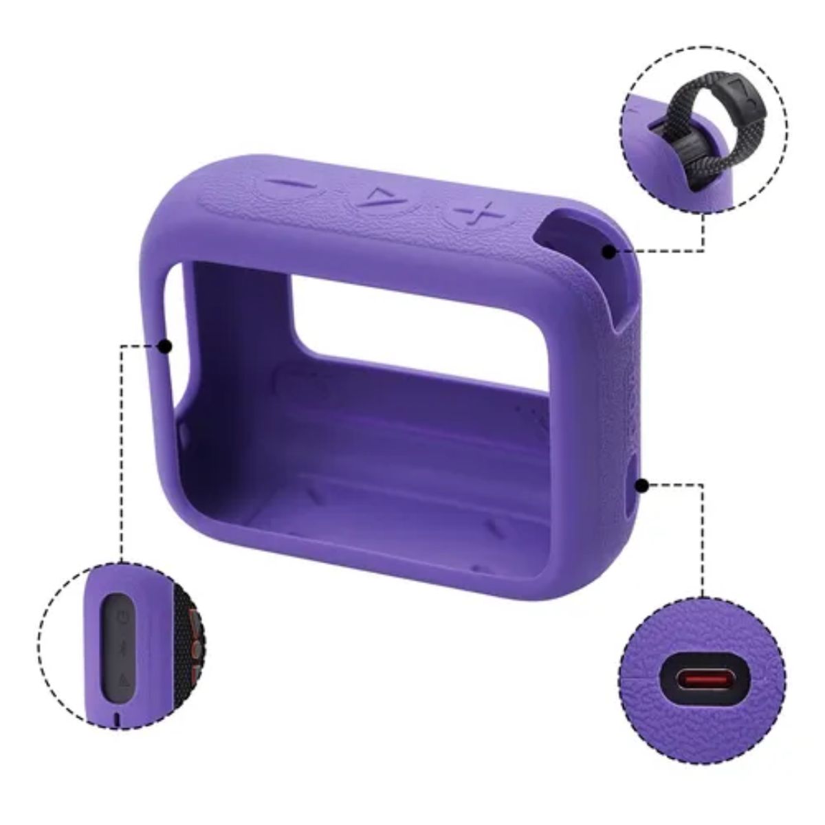 GENERICO - Funda Case De Silicona Para Jbl Go 4 morado