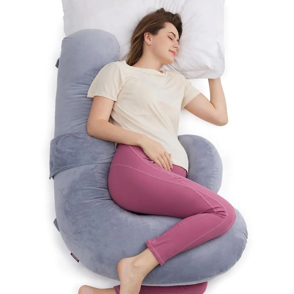 MOMCOZY - Almohada de embarazo Momcozy en forma de F