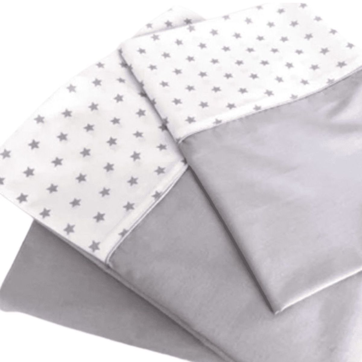 GENERICO - Sabanas de cuna - Juego - 3 piezas - Color plomo