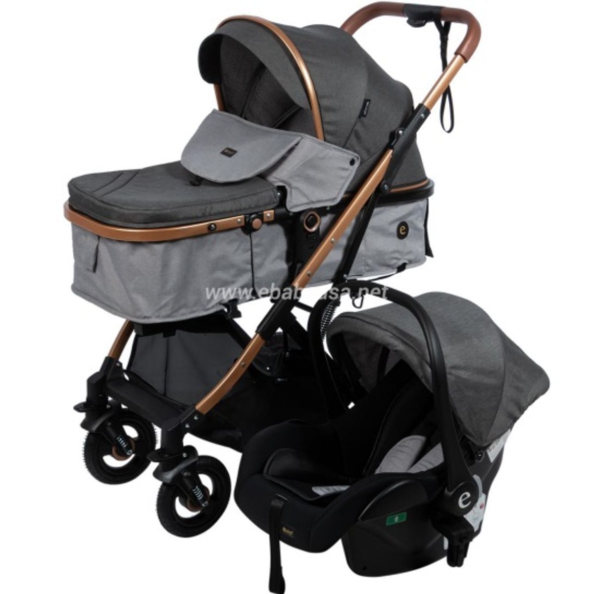 EBABY - Coche Moises Ronda Plus 132-1 Gris