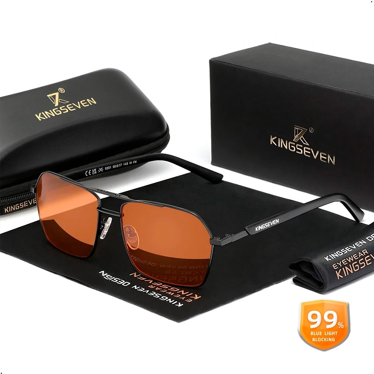 KINGSEVEN - Anteojos Kingseven Unisex Filtro  Luz Azul 99% Antifatiga