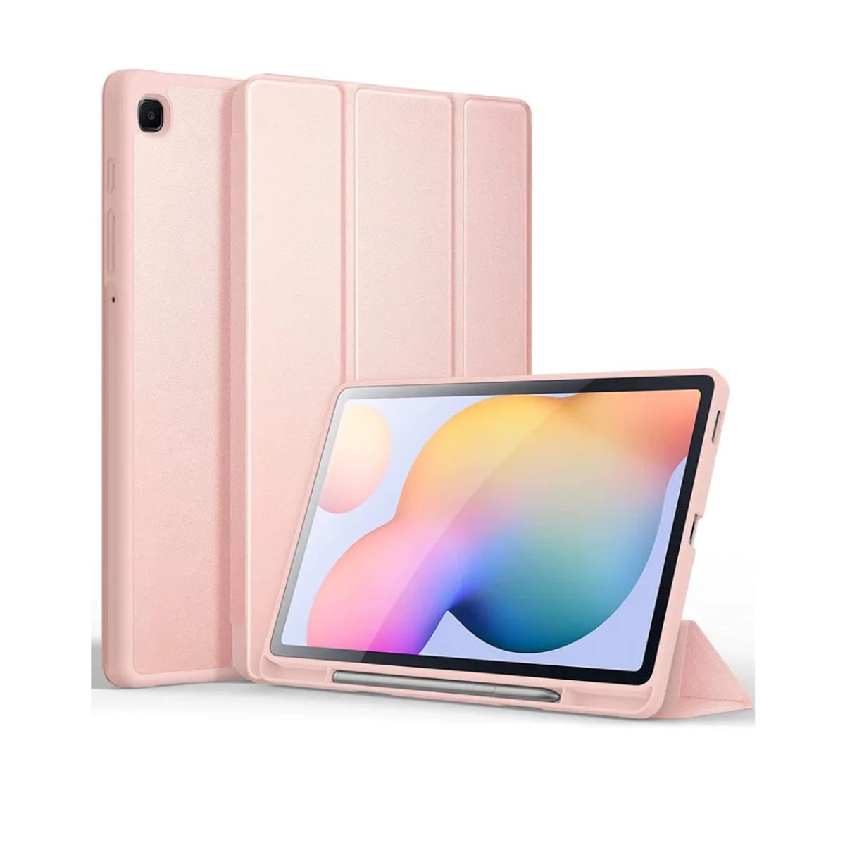 CASE - Funda Para Samsung Galaxy Tab S6 Lite 10.4  COLOR ROSADO SMART COVER