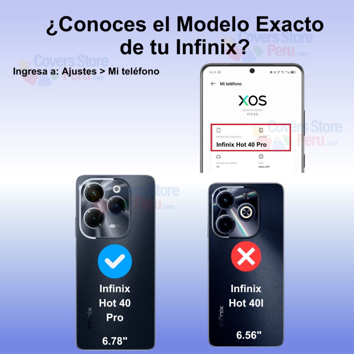 GENERICO - Funda para Infinix Hot 40 Pro Ahumado con Anillo Azul Antishock
