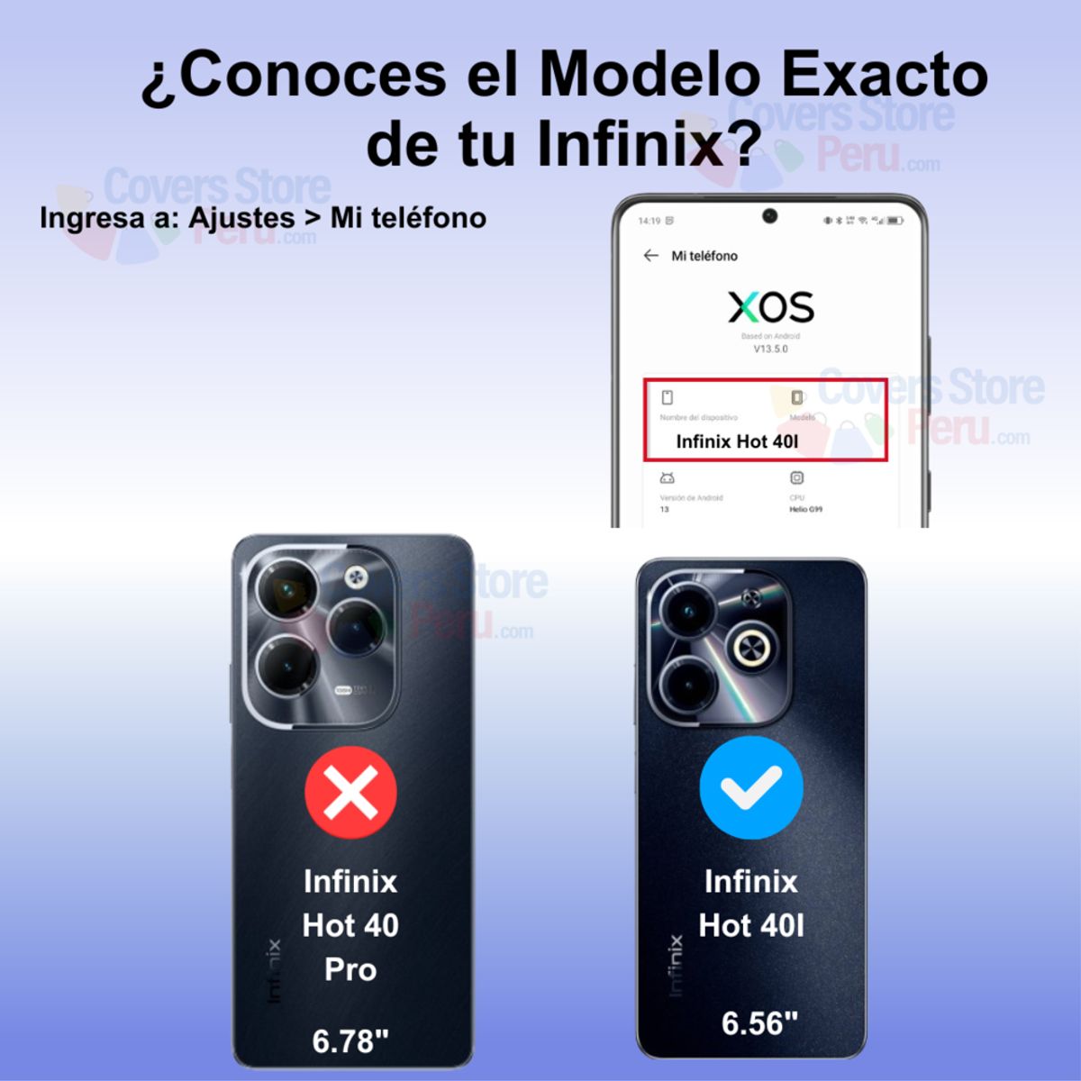 GENERICO - Funda para Infinix Hot 40i Ahumado con Anillo Azul Antishock