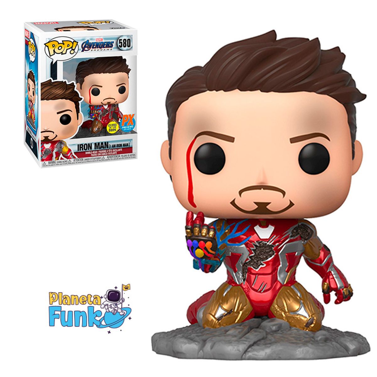 FUNKO - I AM IRON MAN AVENGERS FUNKO POP 580 CAJA DAÑADA