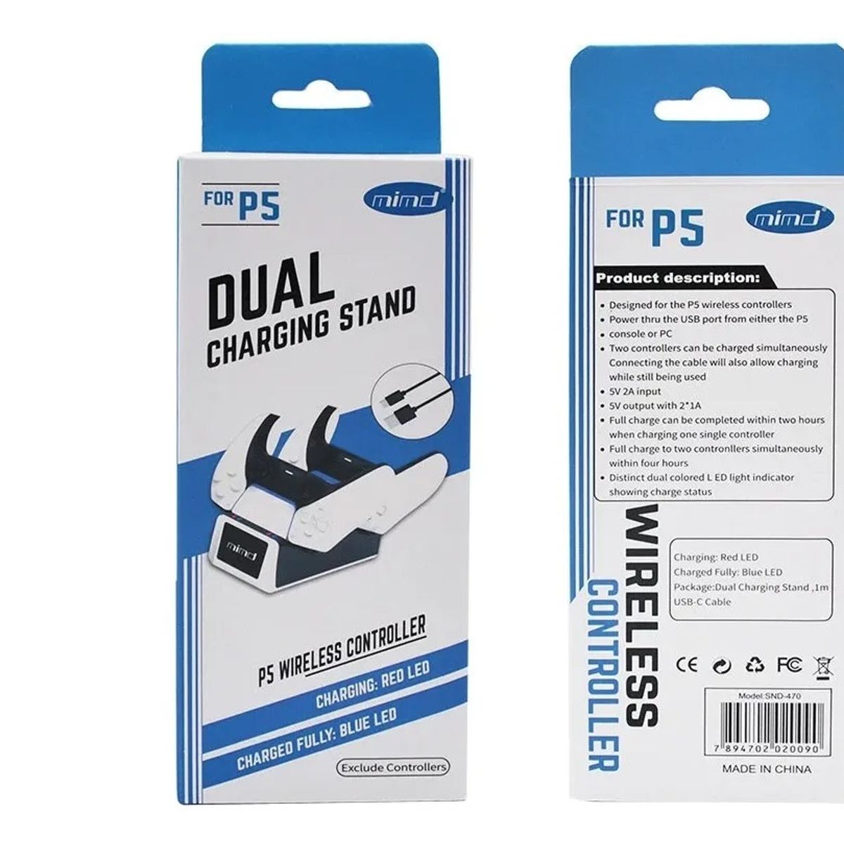 MIMD - Base De Carga Doble Para Mandos De Ps5