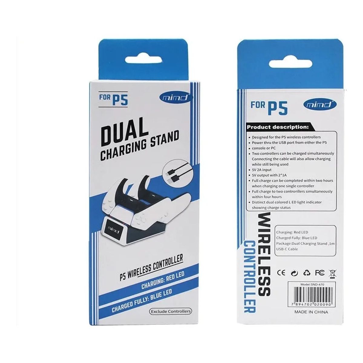 MIMD - Base De Carga Doble Para Mandos De Ps5