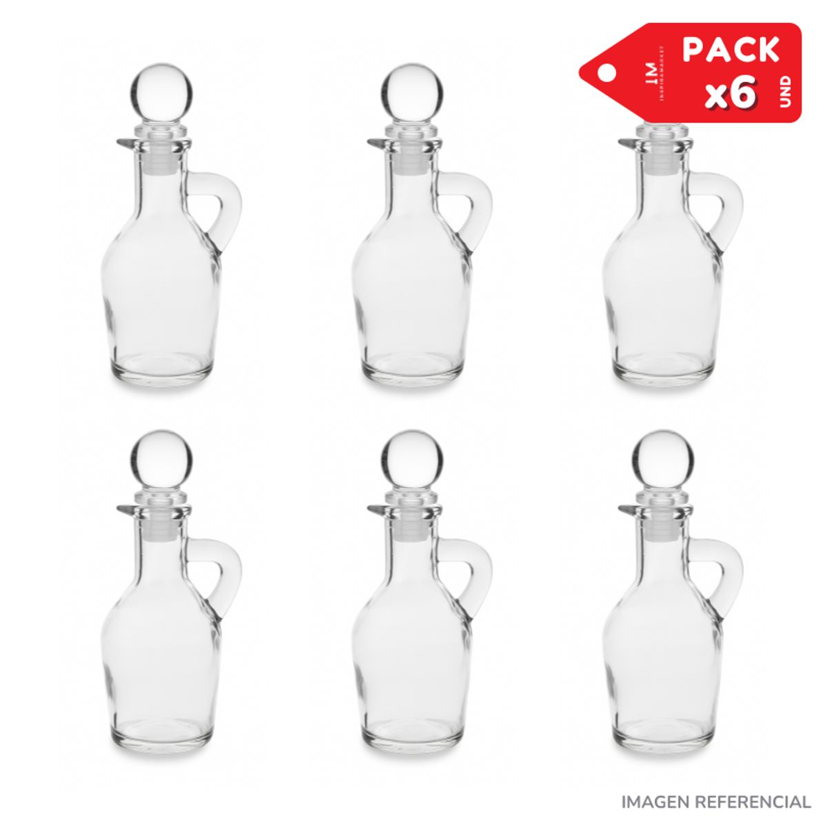 INSPIRA - Pack x6 Dispensador Mini de Aceite Vinagre y Especias