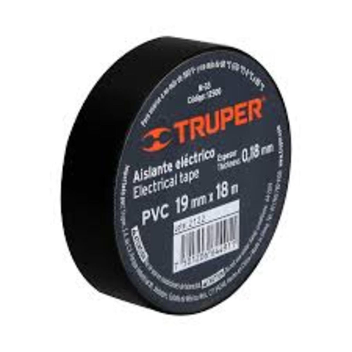 TRUPER - Cinta aislante de 18 m x 19 mm negra Truper - 12500