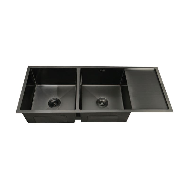 FRATELLI - Lavadero P Marmol Doble Poza 120X50X23Cm Nano Black Infinity Premium - Fratelli